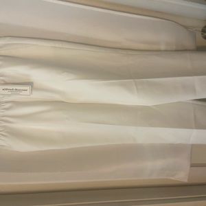 White straight pull on pants